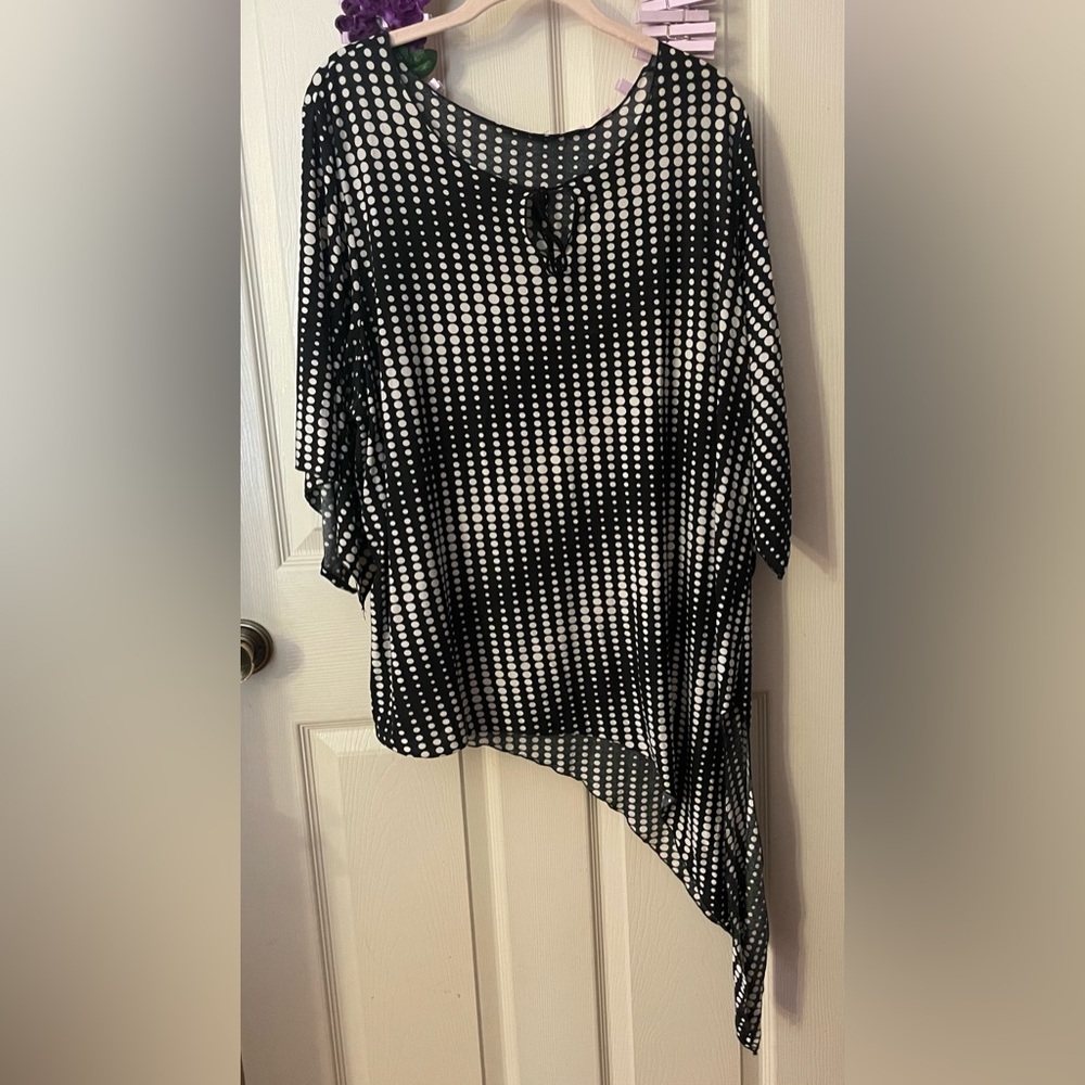 Black and White Polka Dot Blouse